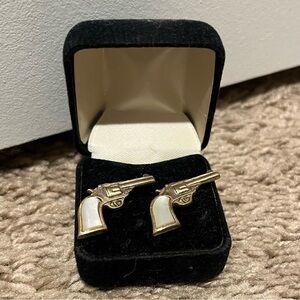 Vintage pistol cuff links